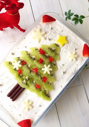 スコップケーキでクリスマスツリーケーキ-レシピのメイン写真