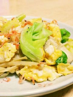 えのきとキャベツの玉子炒め-レシピのメイン写真