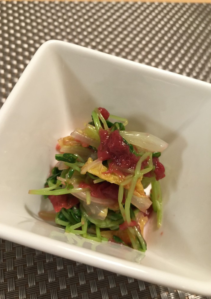 白菜と豆苗の梅干し和え-レシピのメイン写真