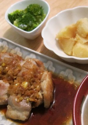 鶏の揚げ焼きねぎ醤油-レシピのメイン写真