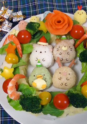 クリスマスサラダ♥すみっコぐらしデコご飯-レシピのメイン写真