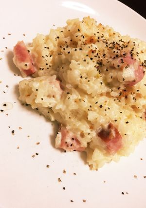 厚切りベーコンと玉ねぎのリゾット-レシピのメイン写真
