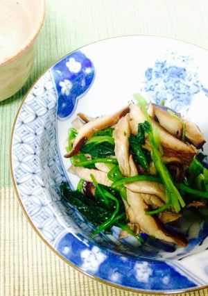 焼き椎茸と三つ葉のポン酢和え-レシピのメイン写真