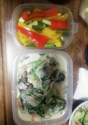 鶏とマッシュルームの豆乳チーズ煮-レシピのメイン写真