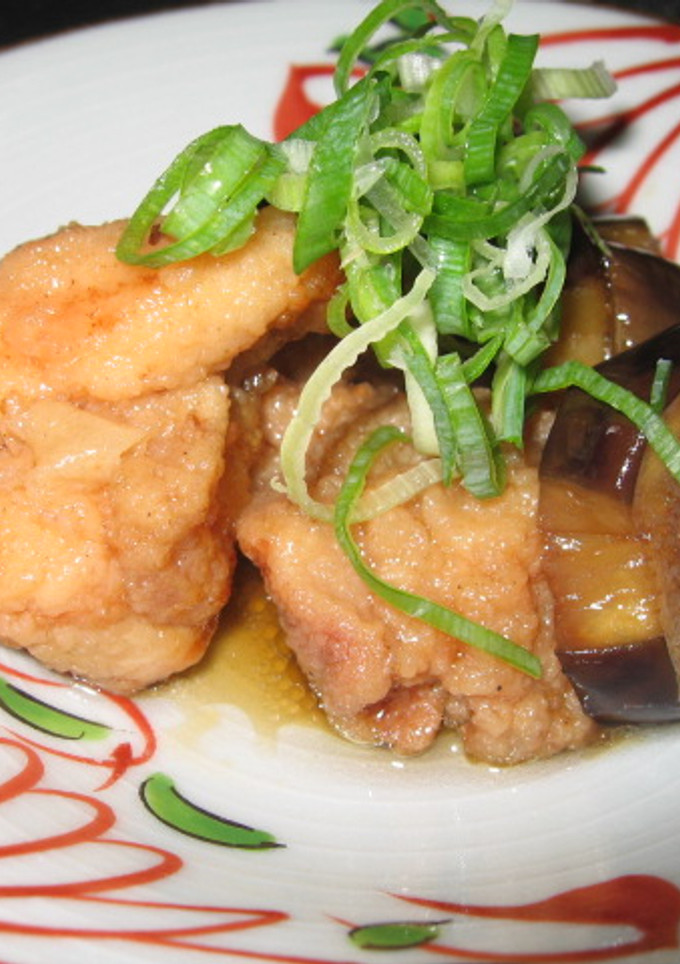 ナスと鶏肉のひんやり揚げだし♪-レシピのメイン写真