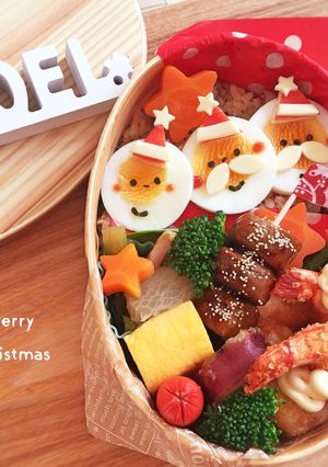 クリスマス弁当☆ゆで卵☆簡単♩☆キャラ弁-レシピのメイン写真