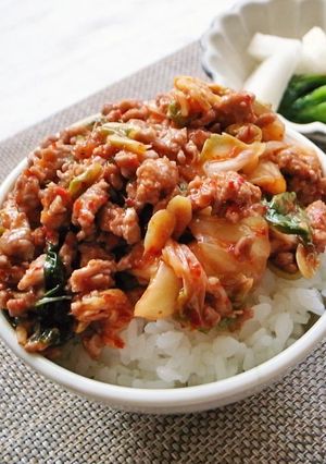 速攻できる!キムチそぼろ丼-レシピのメイン写真
