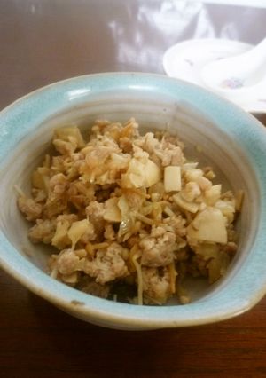 レンジで簡単キノコの塩麹レモンそぼろ-レシピのメイン写真