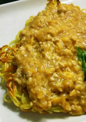簡単!挽き肉と卵のあんかけやきそば-レシピのメイン写真
