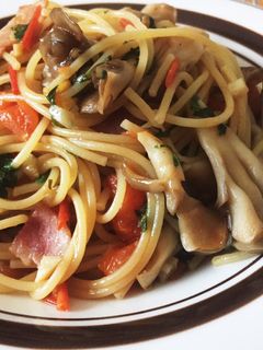 舞茸とトマトの和風パスタ-レシピのメイン写真