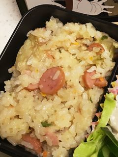 マヨネーズで簡単!レタス入り炒飯-レシピのメイン写真