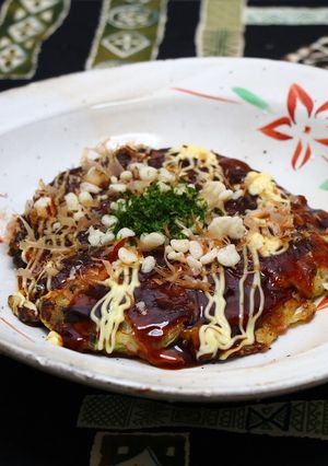 刺身とタコの薬膳お好み焼き-レシピのメイン写真