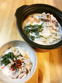 簡単♪もやしと豚肉の豆乳鍋-レシピのメイン写真