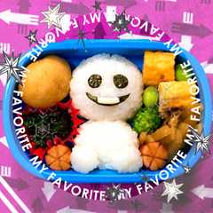 รูปของ 簡単冬キャラ弁＊雪だるまのスノーギース