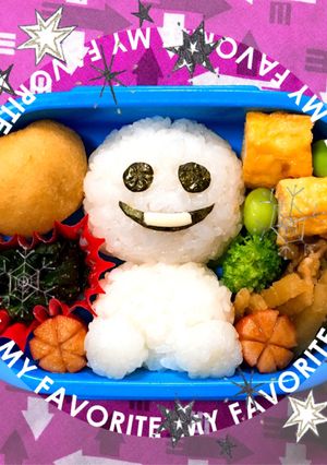 簡単冬キャラ弁＊雪だるまのスノーギース-レシピのメイン写真