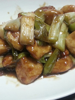 鶏胸肉とねぎの黒酢炒め-レシピのメイン写真