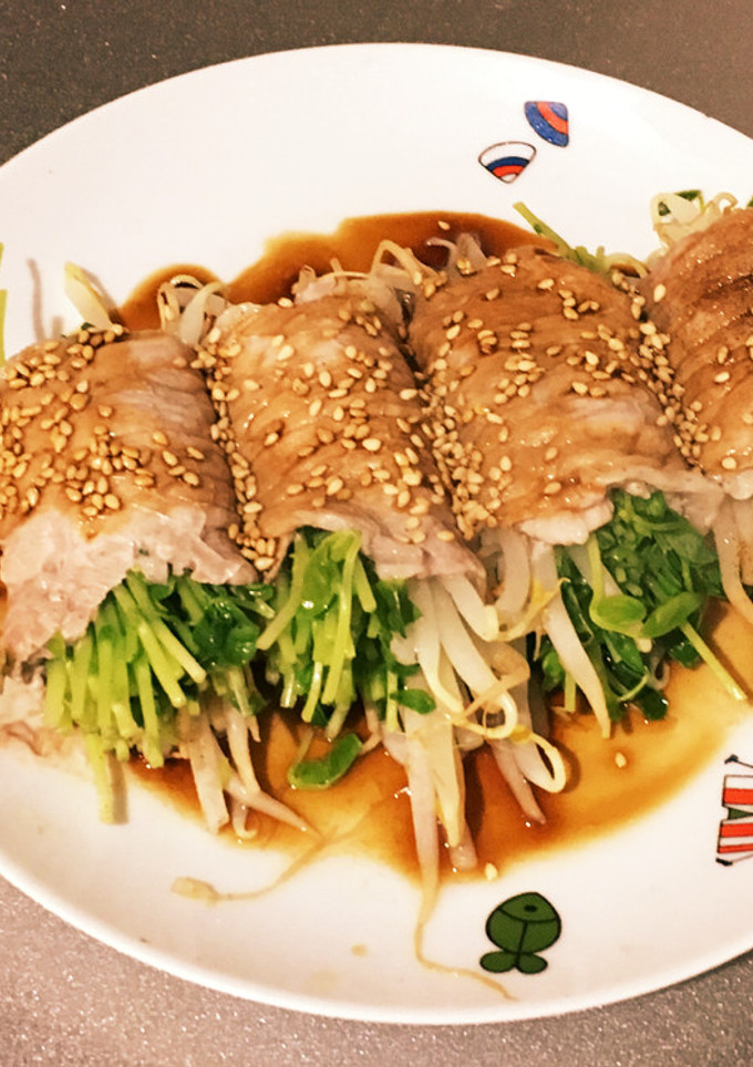 豆苗ともやしのさっぱり肉巻き-レシピのメイン写真