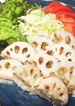 ツナのレンコンはさみ揚げ-レシピのメイン写真