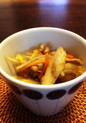 かしわ(親鳥)入り金平ごぼう☆ゆず風味-レシピのメイン写真