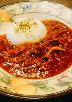 デミソースとトマト缶でハヤシライス。-レシピのメイン写真