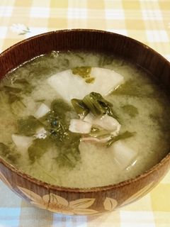 蕪とベーコンのお味噌汁-レシピのメイン写真