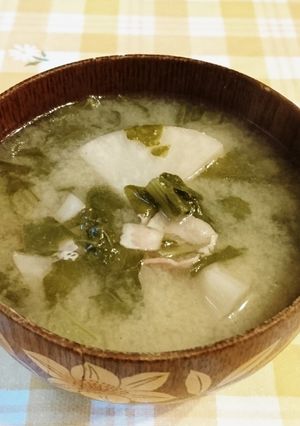 蕪とベーコンのお味噌汁-レシピのメイン写真