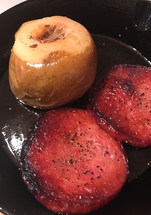 ニトスキ二枚使いで まるごと焼きリンゴ!-レシピのメイン写真