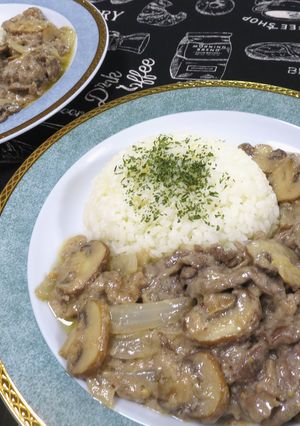 【簡単】お手軽ビーフストロガノフ♪-レシピのメイン写真