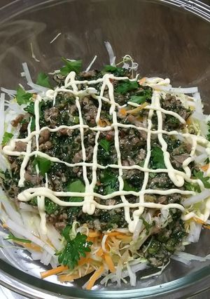 野菜の葉っぱまで美味しい牛肉サラダ-レシピのメイン写真