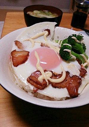 パパッと焼き豚半熟たまごたらこ丼-レシピのメイン写真