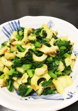 シャキっと美味しいちくわと大根葉の炒め物-レシピのメイン写真