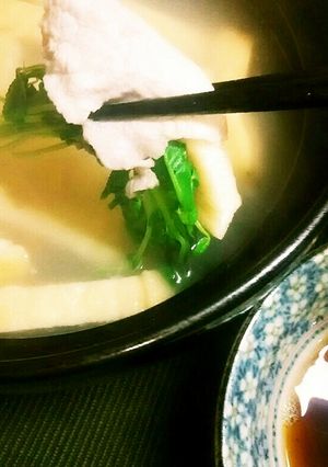 簡単&節約!豆苗と油揚げDE豚しゃぶ♪-レシピのメイン写真