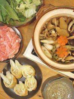 生姜醤油きのこつゆで しゃぶしゃぶ鍋-レシピのメイン写真