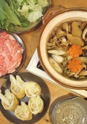 生姜醤油きのこつゆで　しゃぶしゃぶ鍋-レシピのメイン写真