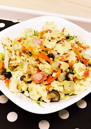 冷凍豆腐と野菜きのこの炒飯風-レシピのメイン写真