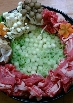 スタンディング葱鍋 X'mas肉リース-レシピのメイン写真