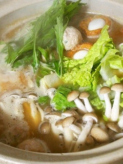 鶏つくねと牡蠣の味噌鍋-レシピのメイン写真