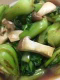 青梗菜ときのこのオイスターソース炒め