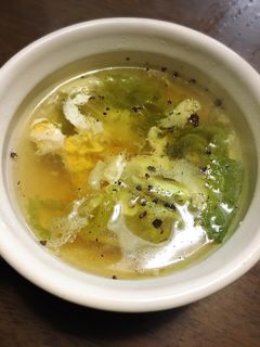 ズボラ飯☆レタスと卵のスープ-レシピのメイン写真
