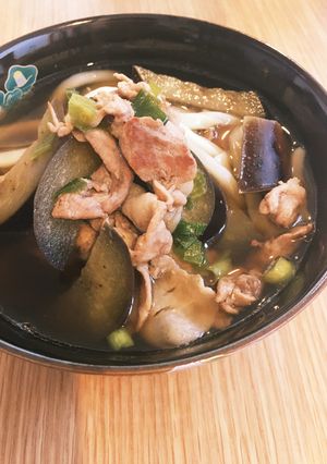 豚肉とナスのあったかうどん-レシピのメイン写真