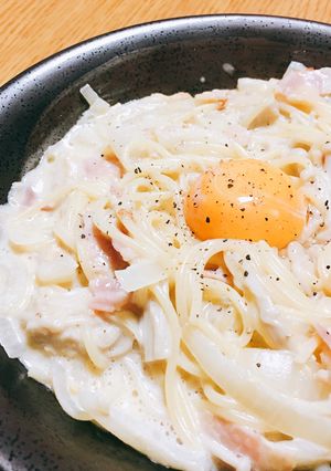 豆乳でヘルシーカルボナーラ(*^▽^*)-レシピのメイン写真