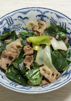 岩津ねぎと豚肉の塩炒め-レシピのメイン写真