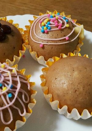 デコチョコの蒸しカップケーキ♥-レシピのメイン写真