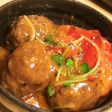 余った照り焼き肉団子のトママヨアレンジ♪