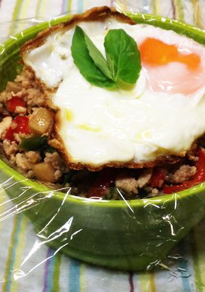 お弁当に♪バジルたっぷりガパオごはん-レシピのメイン写真