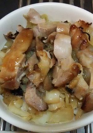 ヘルシオグリエで鶏もも肉のグリル丼-レシピのメイン写真
