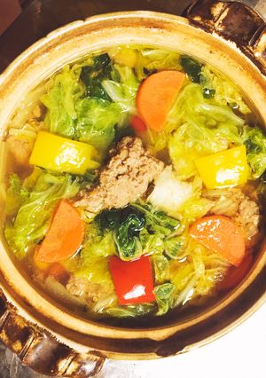 つくね芋のつくね入り野菜鍋-レシピのメイン写真