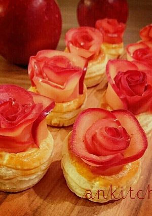 薔薇のアップルカスタードパイ-レシピのメイン写真