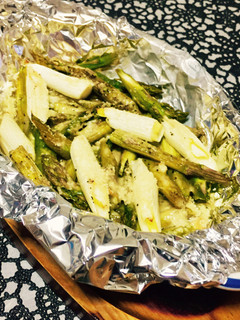 アスパラガスとネギのトースター焼き-レシピのメイン写真