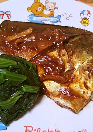 フライパンでふっくら簡単サバ味噌煮-レシピのメイン写真